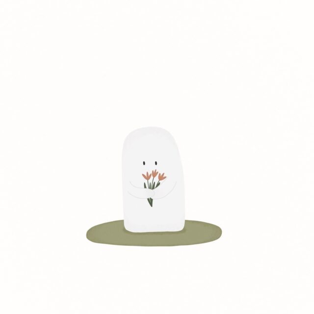 ghostie wants to bring you some flowers 💐
.
.
.
.
.
#digitalart #noai #springvibes #cozyillustration